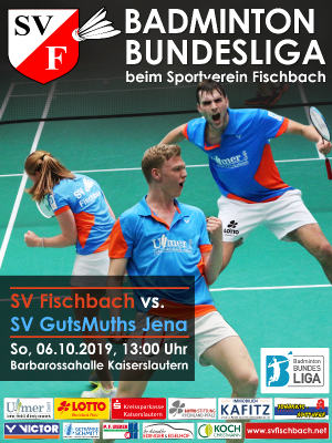 SV Fischbach SV GutsMuthsJena 2. Bundesliga Süd Badminton
